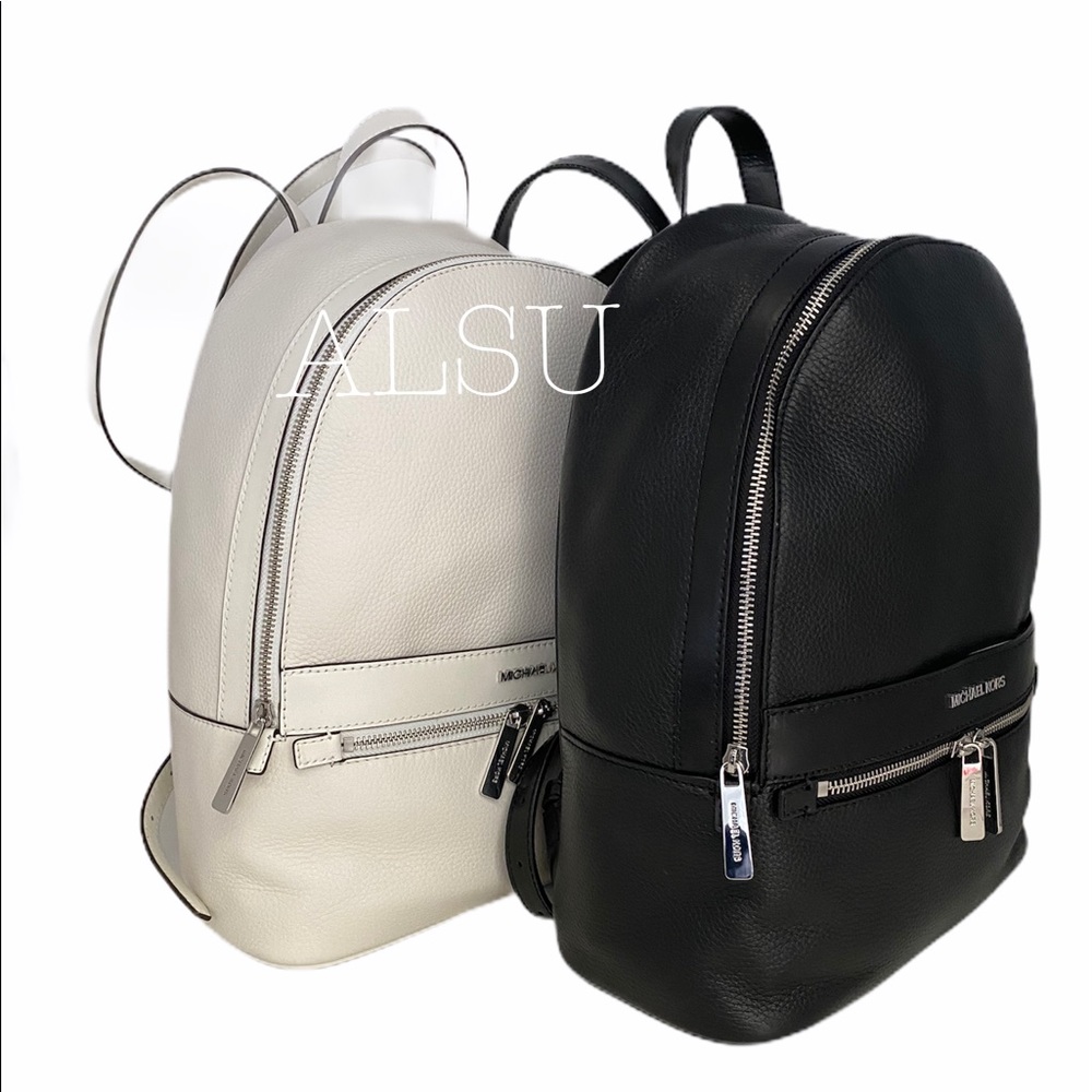 Michael Kors Kenly LG Leather Backpack Optic White - Picture 13 of 13